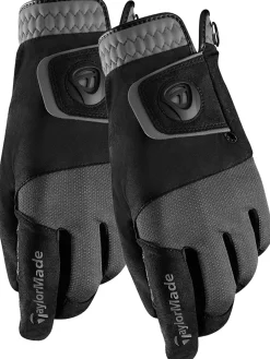 TaylorMade Mens Golf Gloves|Rain Control Pair Of Golf Gloves Black