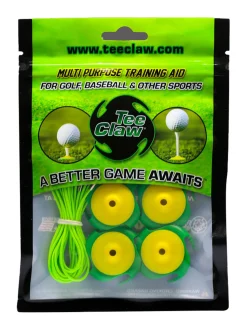 Tee Claw Tees|Tee Holder & Training Aid 4 Pack - Yellow/Green