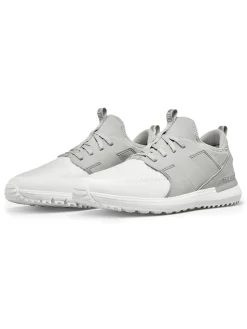 TRUE Linkswear Mens Golf Shoes|Lux G Golf Shoes - White/Grey