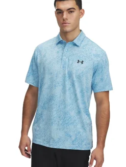 Under Armour Shirts|Drive Jacquard Polo - Stream/Ether Blue