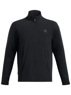 Under Armour Jumpers|Drive Pro Storm Hybrid Half Zip - Black/Metallic Silver