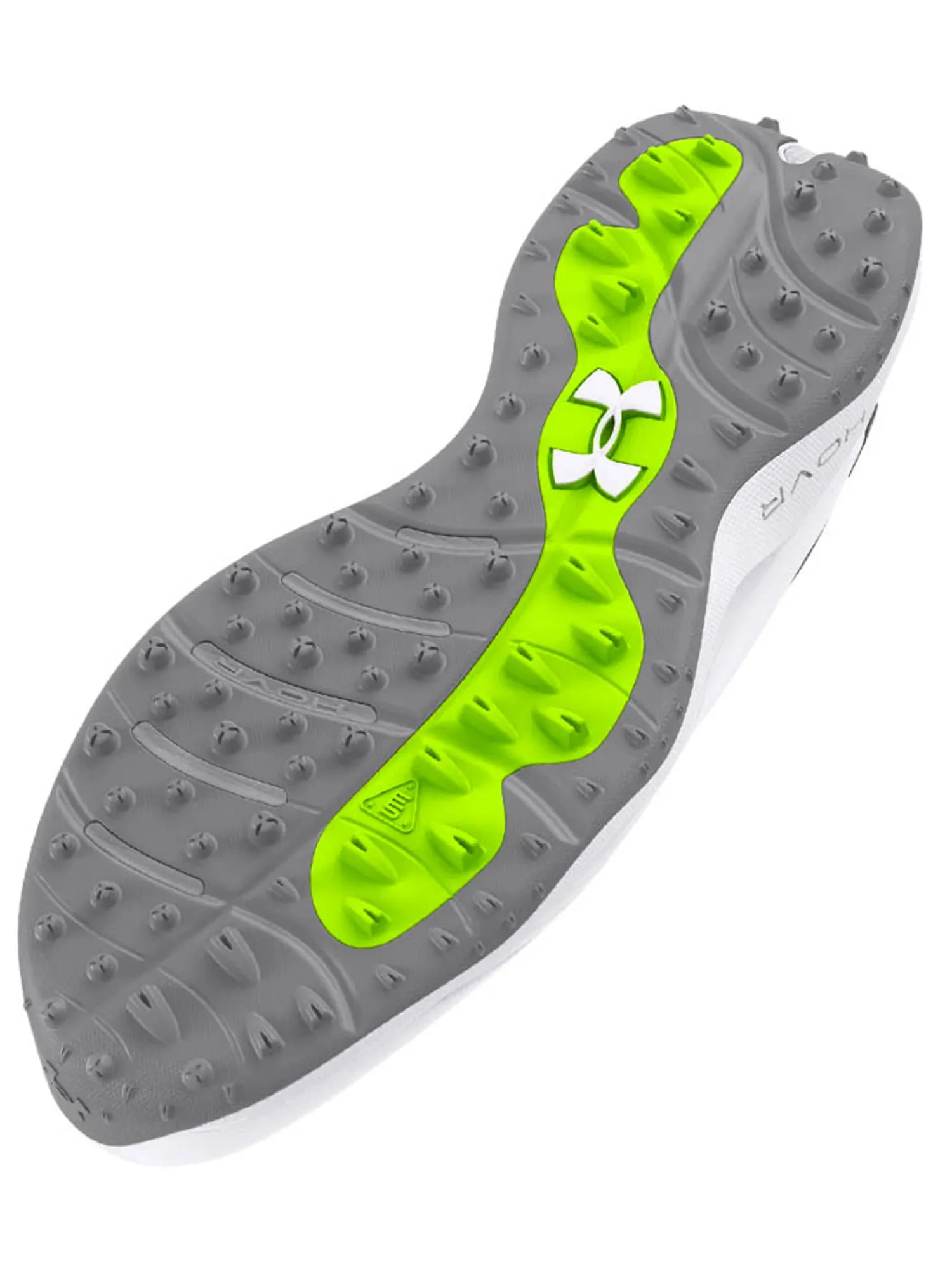 Under Armour Mens Golf Shoes|HOVR Drive Pro Spikeless Golf Shoes - White/Metallic Gun Metal