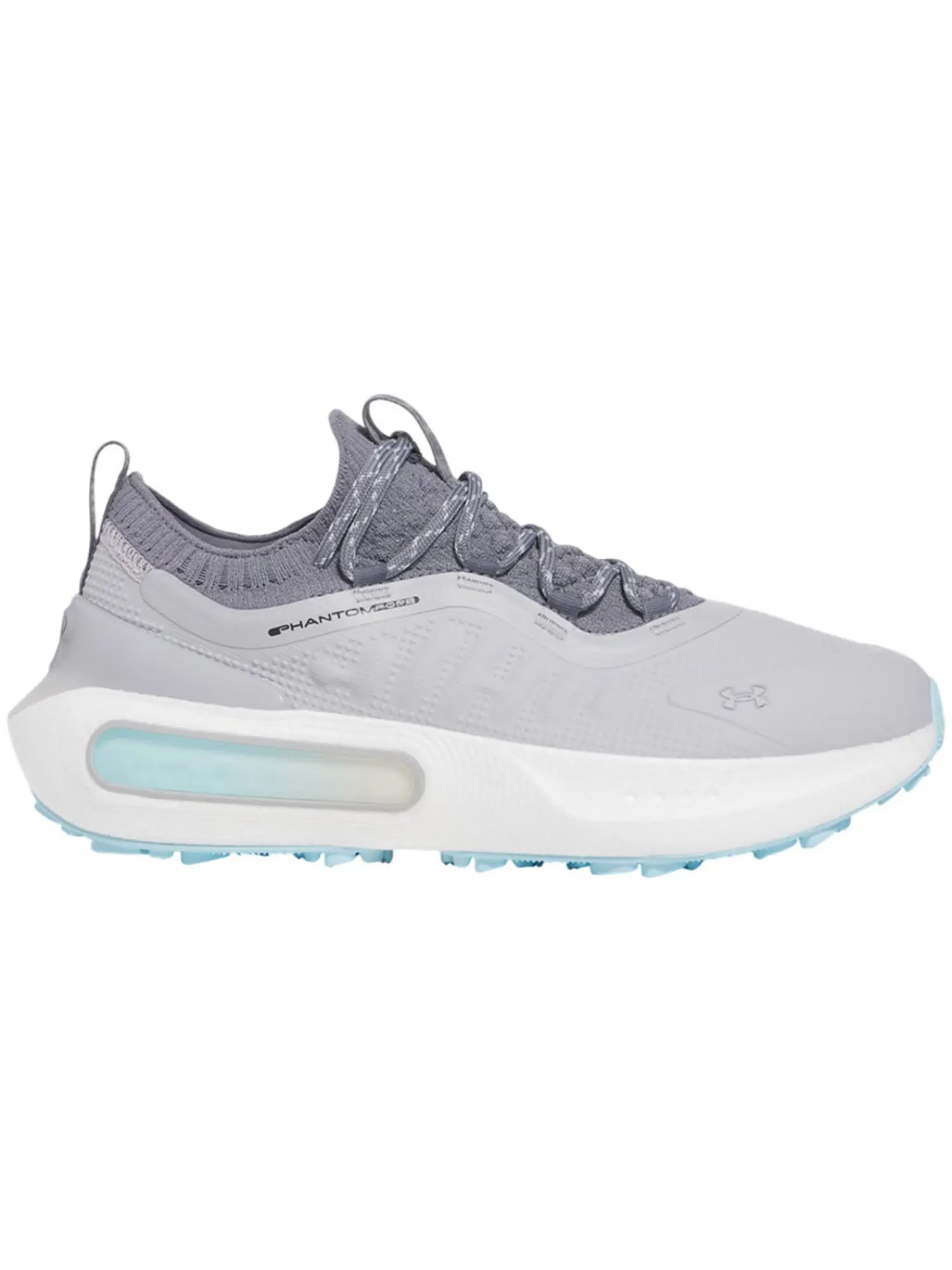 Under Armour Mens Golf Shoes|HOVR Phantom Fore Golf Shoes - Mod Grey/Stream/Titan Grey