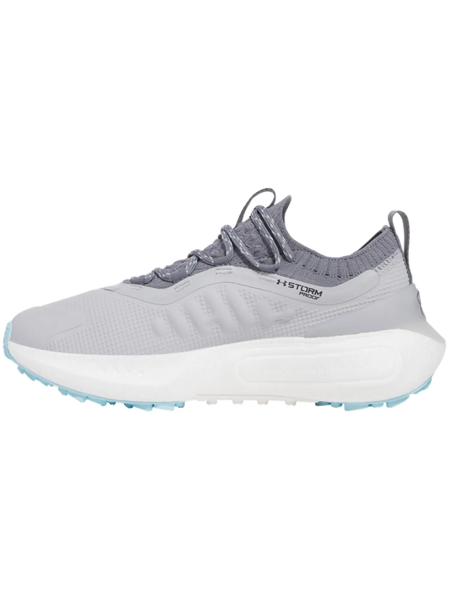 Under Armour Mens Golf Shoes|HOVR Phantom Fore Golf Shoes - Mod Grey/Stream/Titan Grey