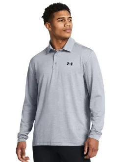 Under Armour Shirts|Playoff 3.0 Long Sleeve Polo - Steel/Mod Grey/Black