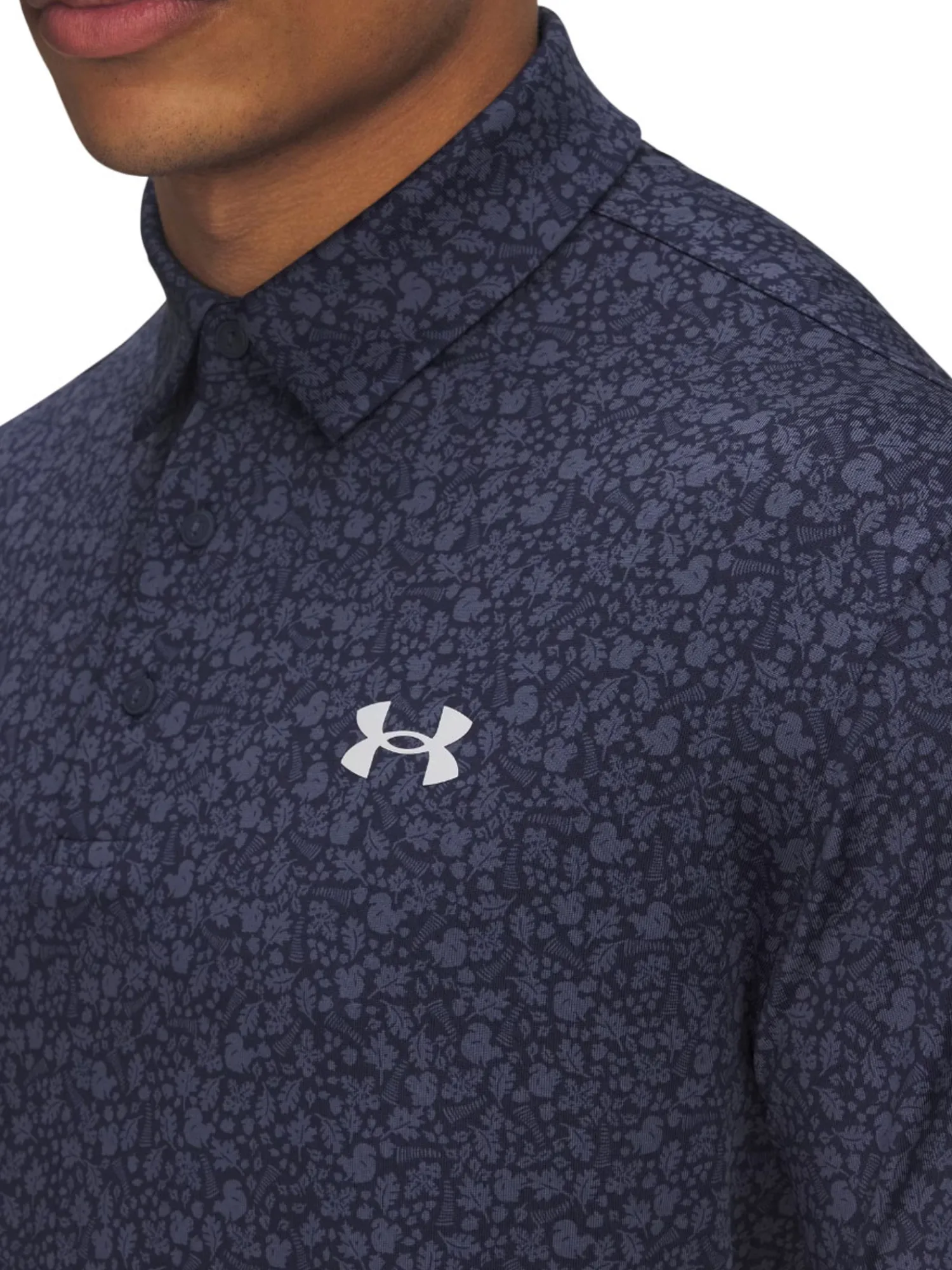 Under Armour Shirts|Playoff 3.0 Printed Polo - Midnight Navy/Halo Grey