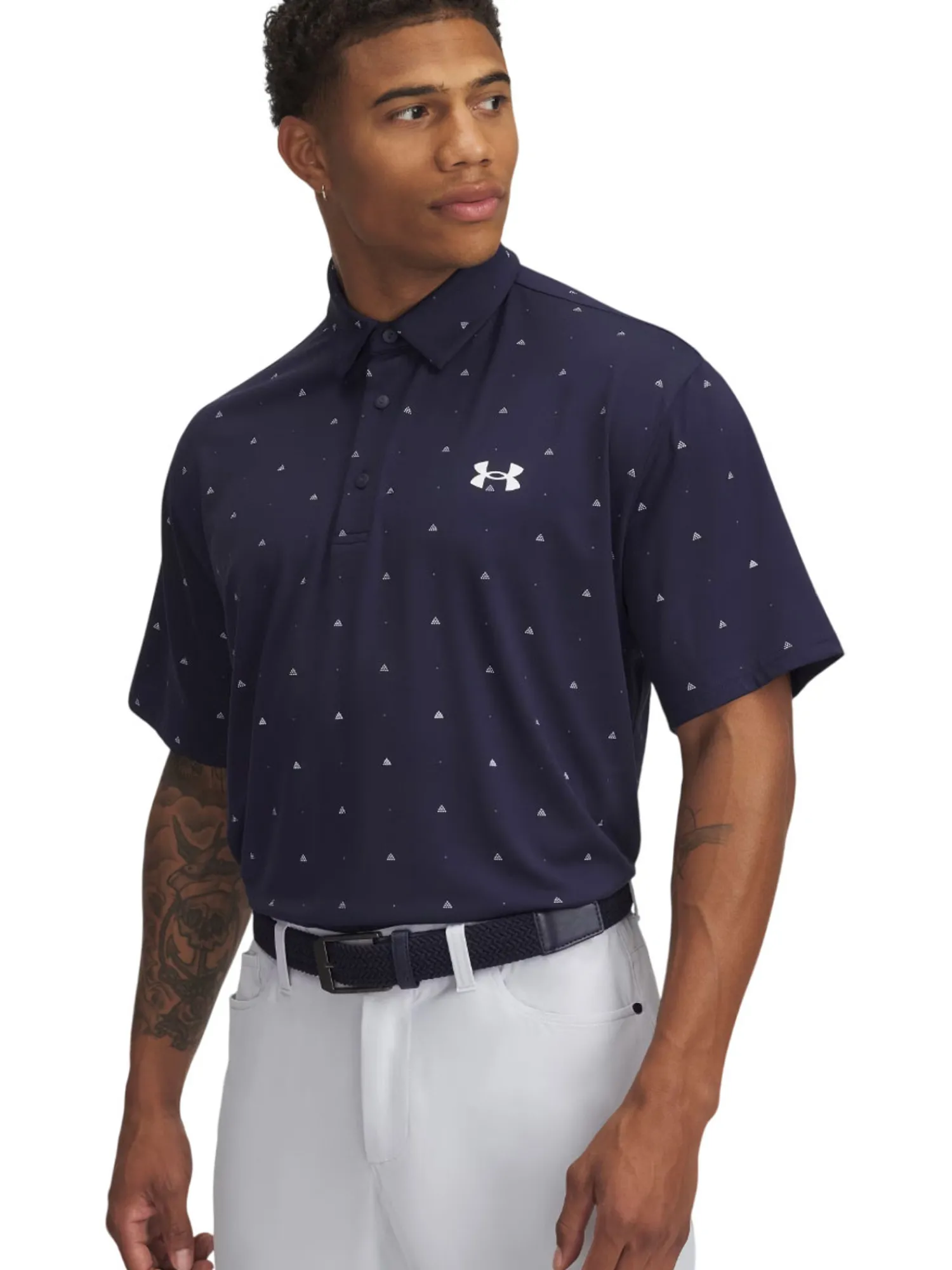Under Armour Shirts|Playoff 3.0 Printed Polo - Midnight Navy/White