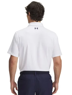 Under Armour Shirts|Playoff 3.0 Stripe Polo - White/Kelly Green