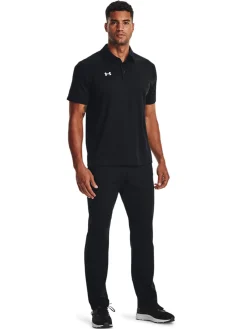 Under Armour Clearance Clothing|Team Tech Polo Shirt - Black