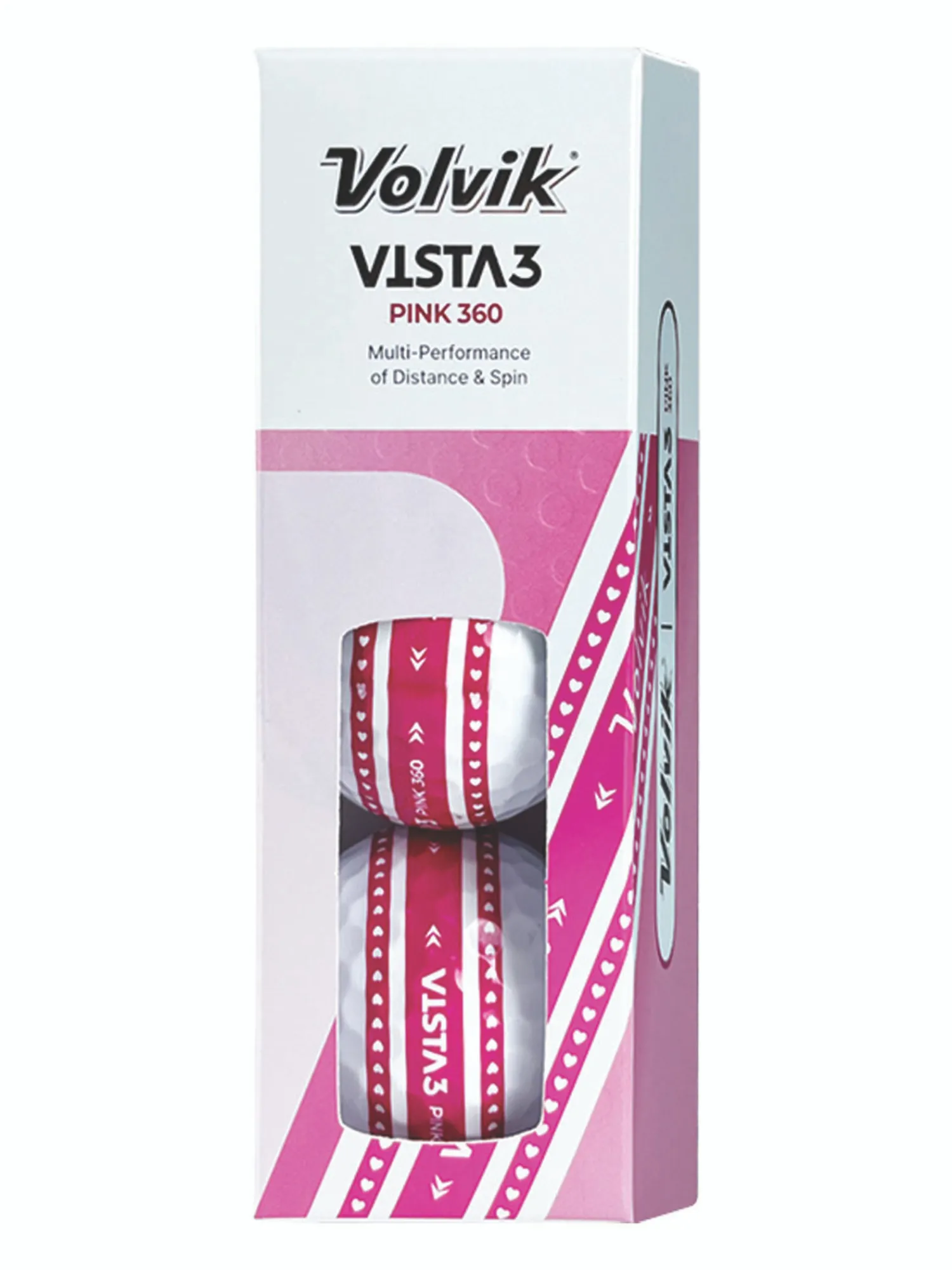 Volvik New Golf Balls|Clearance Gloves|Vista3 Prism 360 - Pink