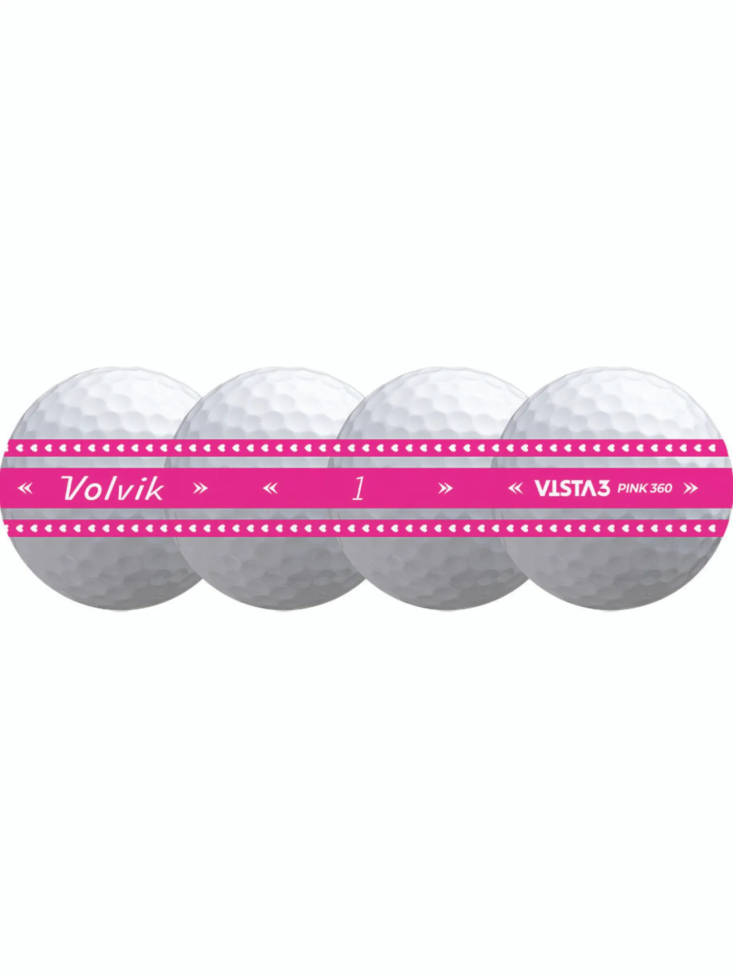 Volvik New Golf Balls|Clearance Gloves|Vista3 Prism 360 - Pink